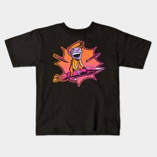 Man Riding Fireworks Kids T-Shirt